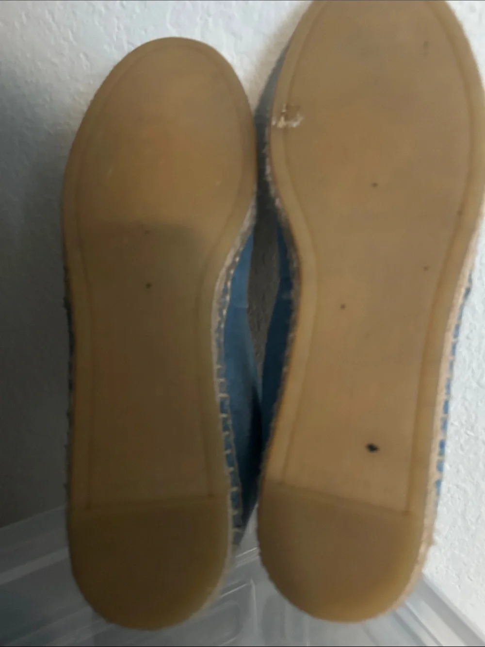 Tory Burch Blue Denim Espadrille Flats